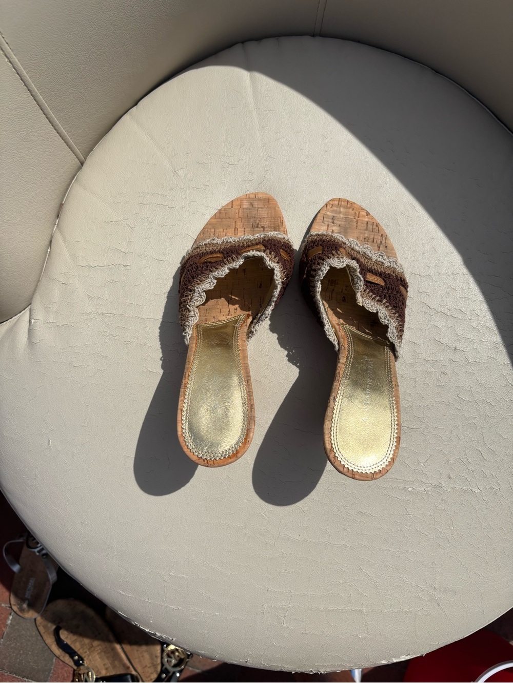 A. Marinelli White and Blue Patterned Espadrille Shoe Box